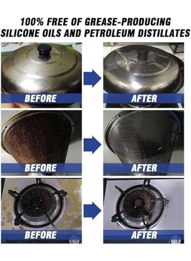 Non-toxic, fast-drying, multi-purpose bubble foam cleaning spray removes oils, grease, and stains from the kitchen, chimney, oven, grill, tiles, and sink surfaces. 500ml - Image 2